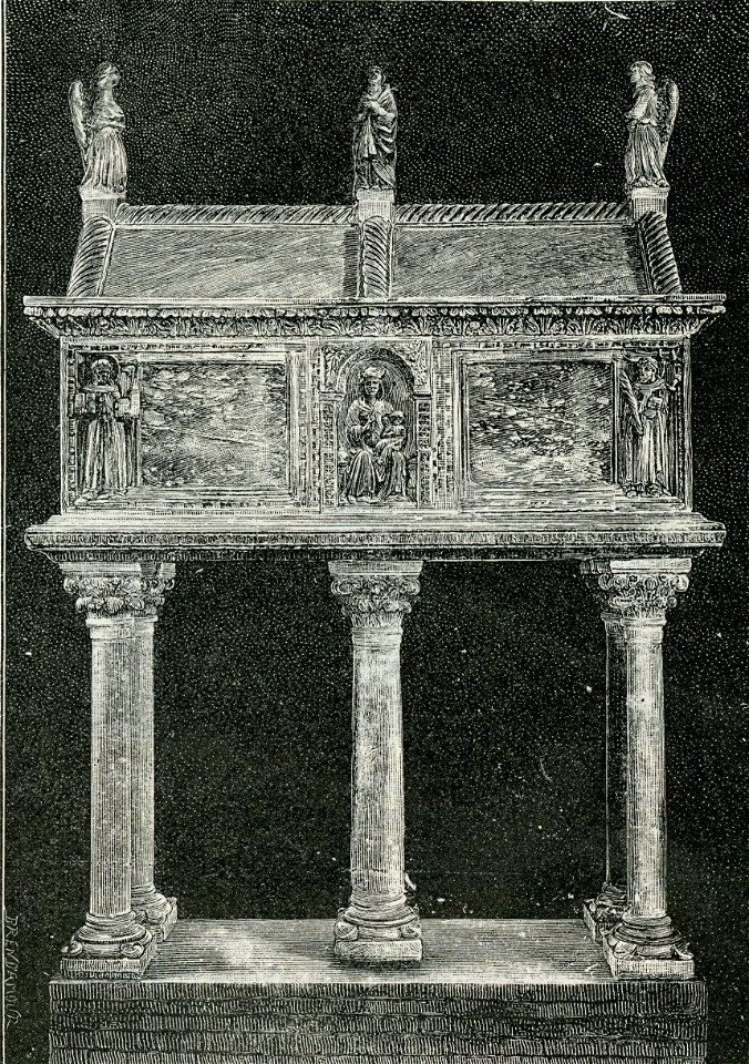 Sarcofago del Beato Giacomo Salomoni xilografia