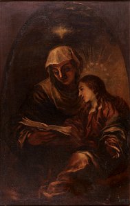 Santa Ana enseñando a leer a la Virgen, de Francisco de Herrera el Mozo (Museo del Prado)