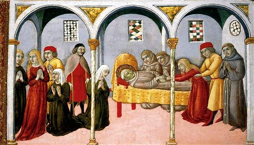 Sano di Pietro - Donna Perna Being Cured on Approaching St Bernardino's Body - WGA20760