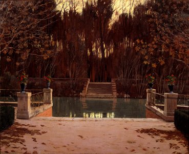 Santiago Rusiñol - The Landing Stage - Google Art Project. Free illustration for personal and commercial use.