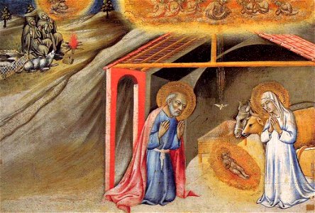 Sano di Pietro - The Nativity - WGA20764. Free illustration for personal and commercial use.