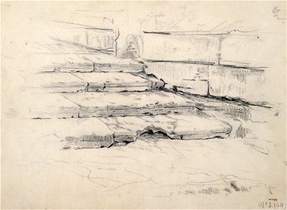 Santiago Rusiñol - Study of Steps - Google Art Project