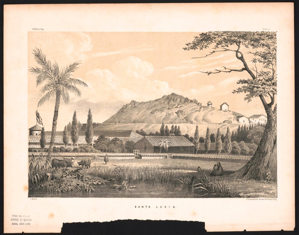 Santa Lucia - J. Queen ; P.S. Duval & Cos. Steam lith. Press, Phila. LCCN2014649314