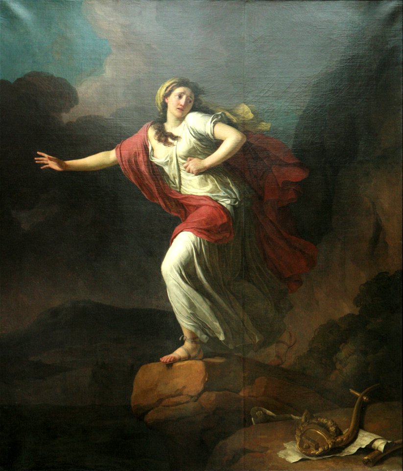 Sapho se précipitant à la mer-Jean-Joseph Taillasson mg 8216