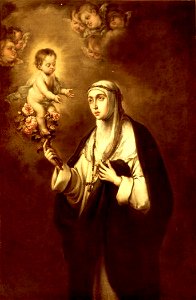 Santa Rosa de Lima, del taller de Bartolomé Esteban Murillo (Museo Lázaro Galdiano, Madrid)