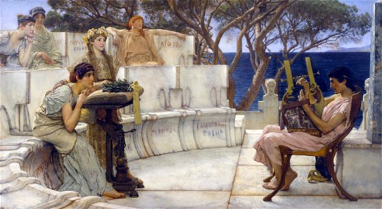 Sappho and Alcaeus, by Lawrence Alma-Tadema