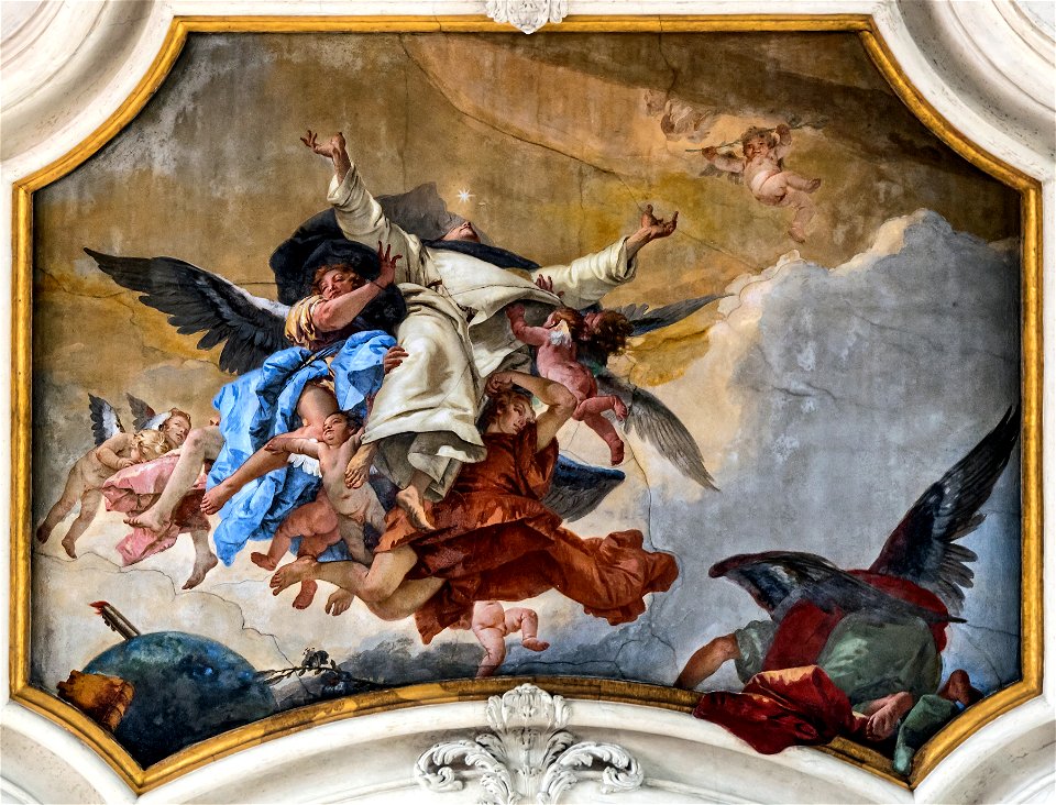 Santa Maria del Rosario (Venice) Nave ceiling by Tiepolo - The Glory of St Dominic