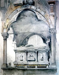 Sarcophagus and canopy of the tomb of Can Mastino II