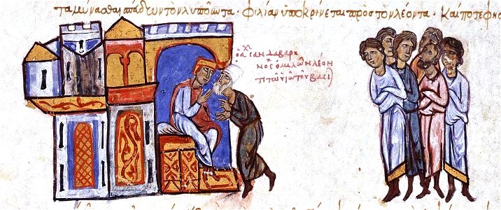 Santabarenos the monk advises prince Leo to carry a knife