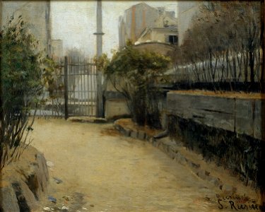 Santiago Rusiñol - Garden of Montmartre - Google Art Project. Free illustration for personal and commercial use.