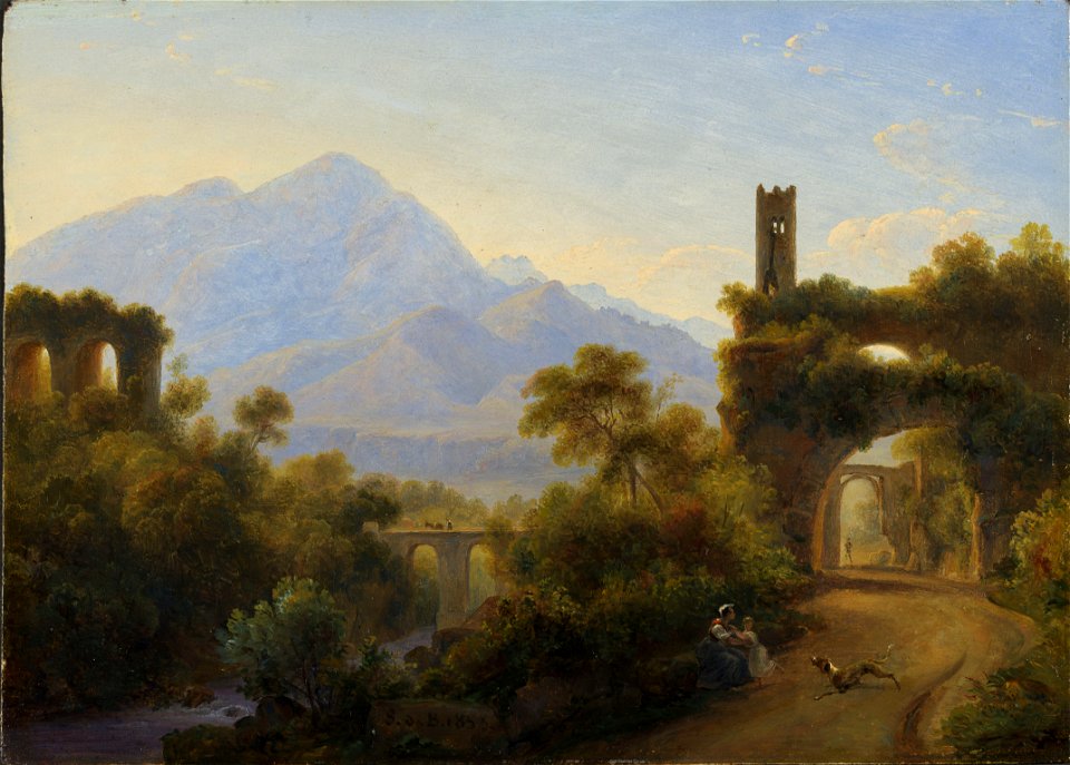 Louise-Joséphine Sarazin de Belmont - Ruins in an Italian Landscape - NMK.2020.0557 - National Museum of Art, Architecture and Design
