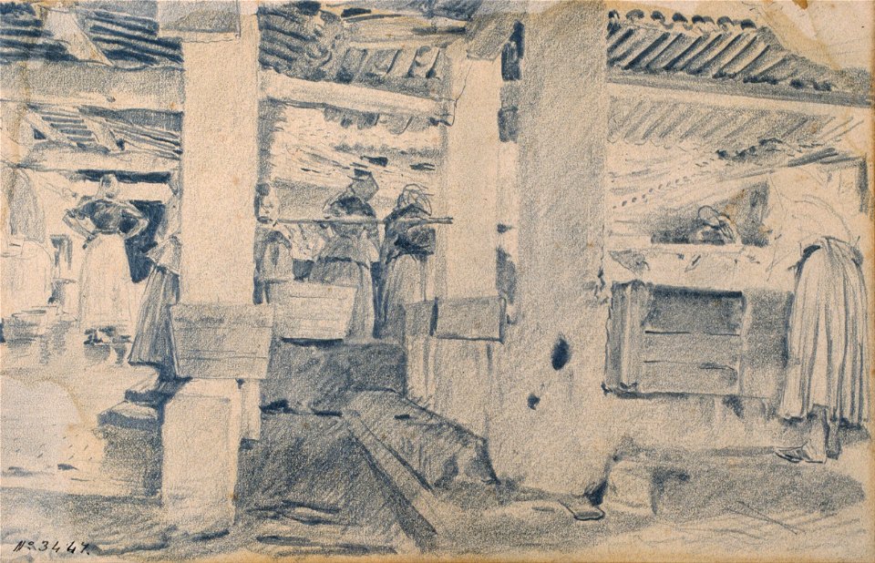 Santiago Rusiñol - Washing Place Interior - Google Art Project