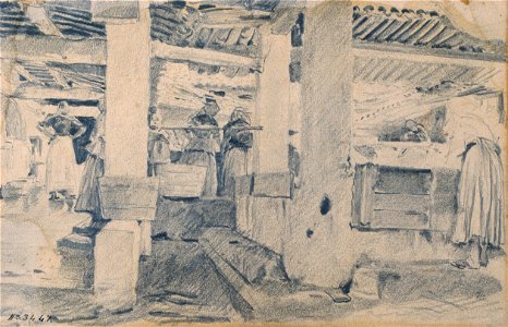 Santiago Rusiñol - Washing Place Interior - Google Art Project