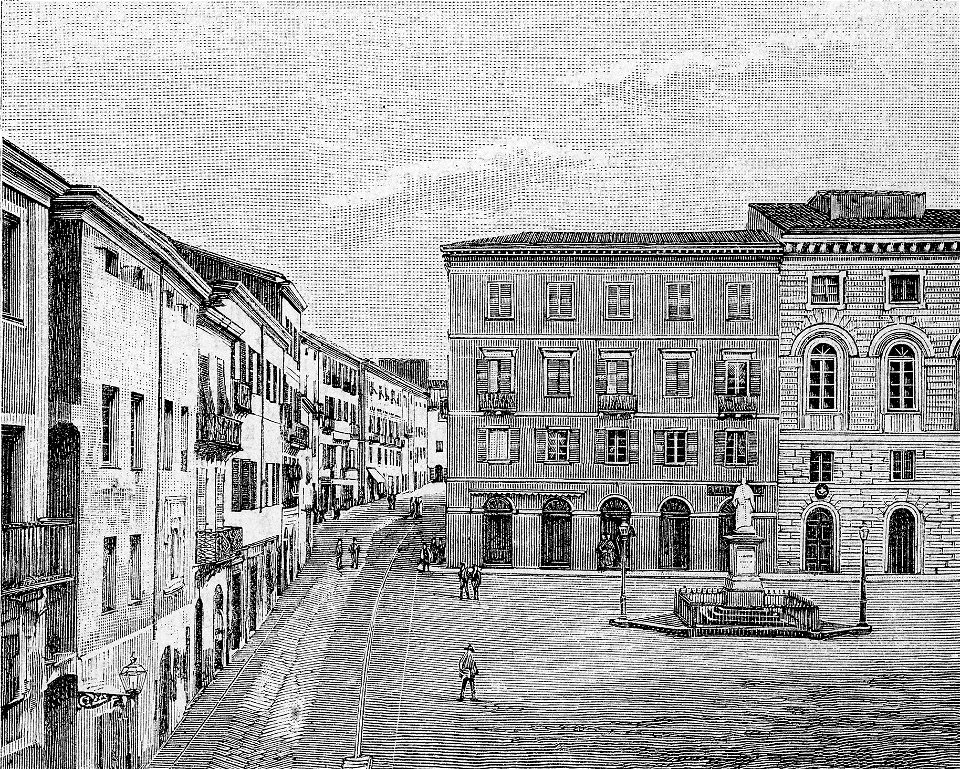 Sassari – Piazza Azuni (xilografia)
