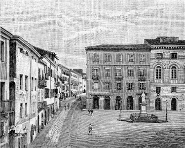Sassari – Piazza Azuni (xilografia)