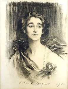 Sybil Sassoon by John Singer Sargent, 1912, charcoal