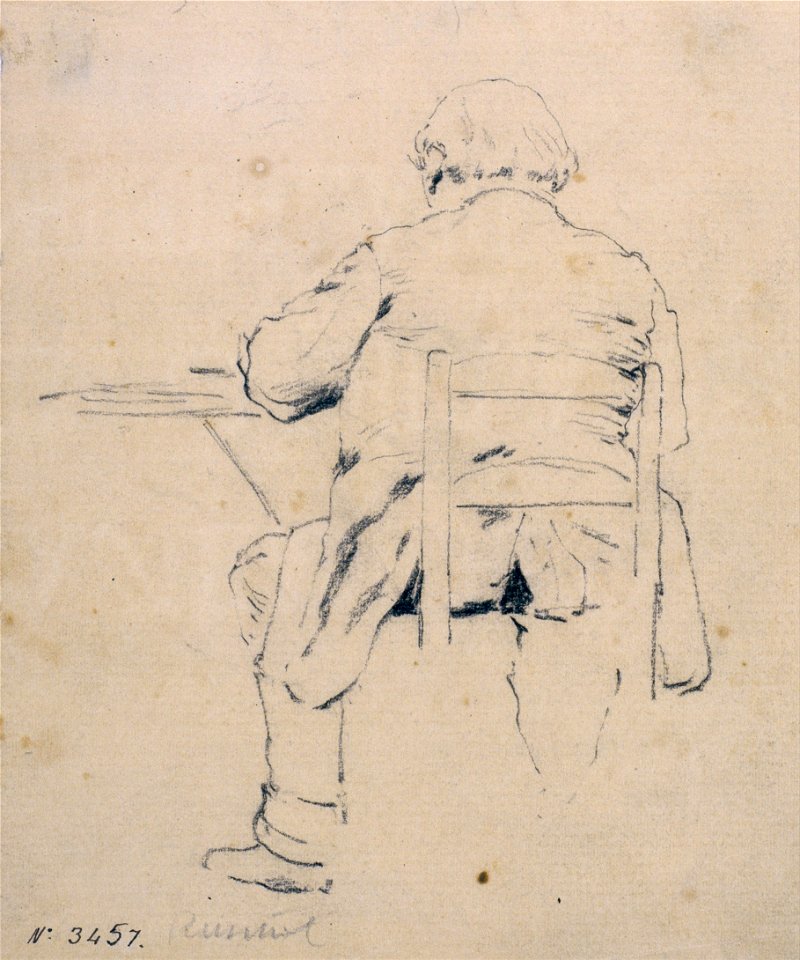 Santiago Rusiñol - Seated Man from Behind - Google Art Project