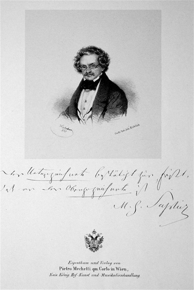 Saphir Kriehuber 1857 Litho