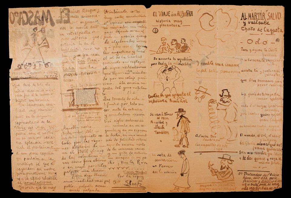 Santiago Rusiñol - El mascaró de proa. Illustrated and handwritten interior - Google Art Project