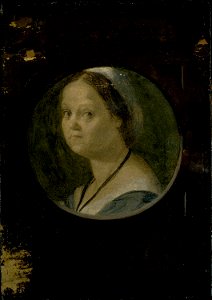 Andrea del Sarto - The Wife of Domenico da Gambassi. Free illustration for personal and commercial use.