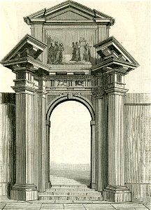 Santuario di Varallo Porta Aurea xilografia