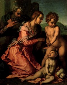 Andrea del Sarto - Holy Family - WGA0385. Free illustration for personal and commercial use.