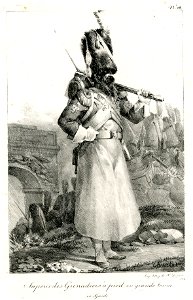 Sapeur des grenadiers à pied, en grande tenue (ex-Garde). (BM 1855,0414.93)