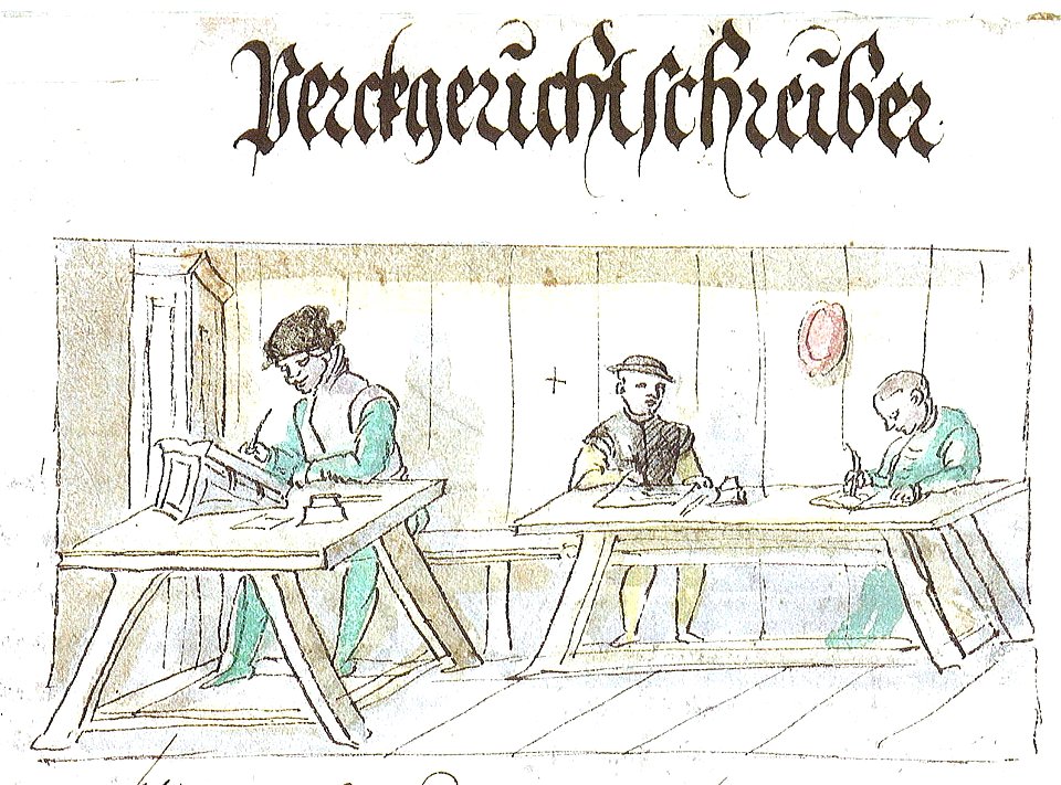 Schwazer Bergbuch Abbildung 073 - Perckgerichtschreiber