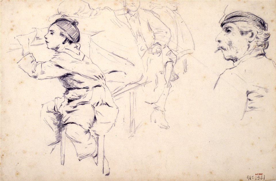 Santiago Rusiñol - Study of Children and Figures of Men - Google Art Project
