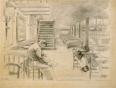 Santiago Rusiñol - Waiting for Customers - Google Art Project