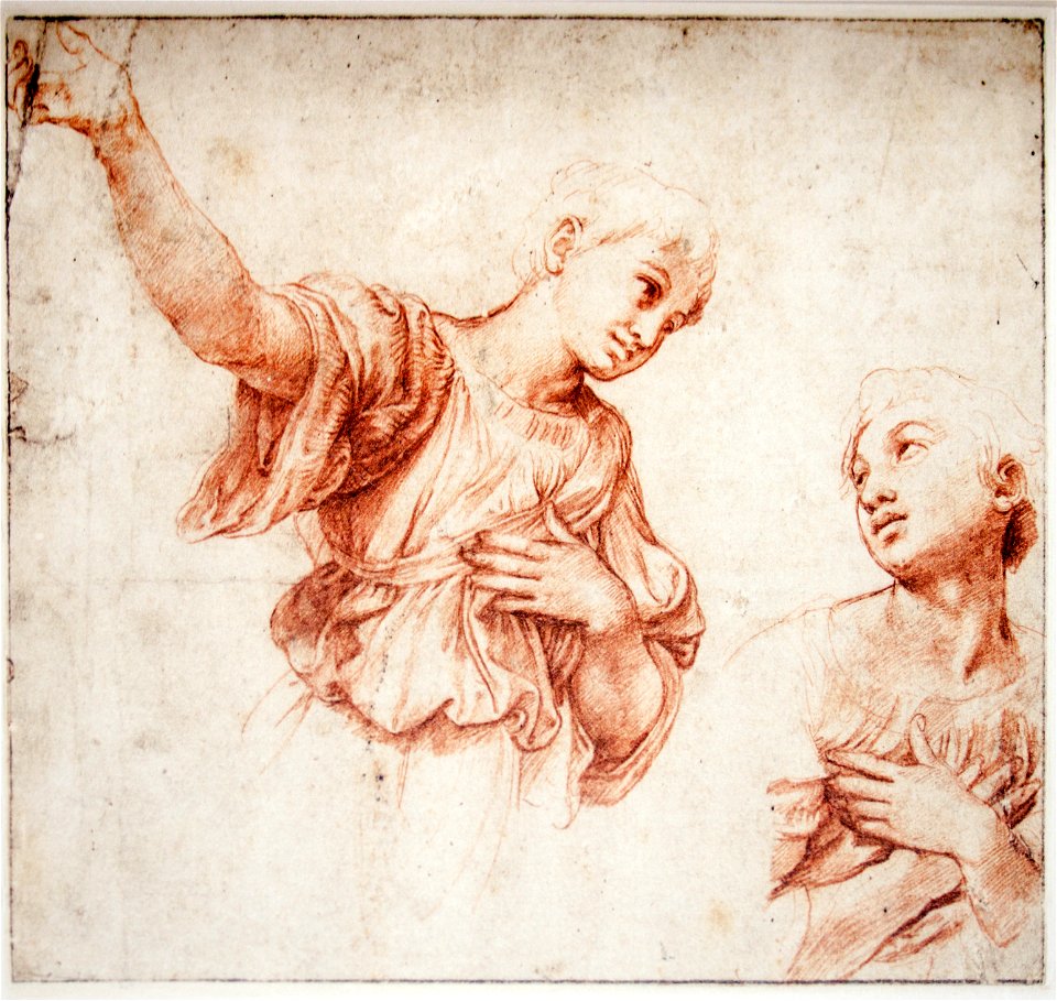 Sanzio - Study for Two Angels