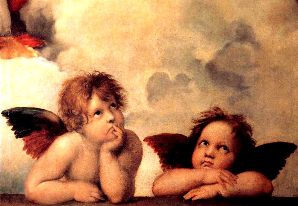Sanzio, Raffaello - Putti (Madonna Sistina) - 1512-1513