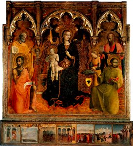 Sassetta. Madonna and Child with Saints. 1430-32.Contini-Bonaccossi coll. Florence.