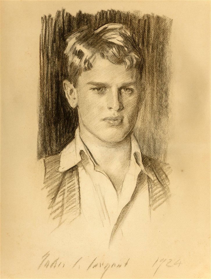 Portrait of Henry Sturgis Russell by John Singer Sargent, 1924, charcoal