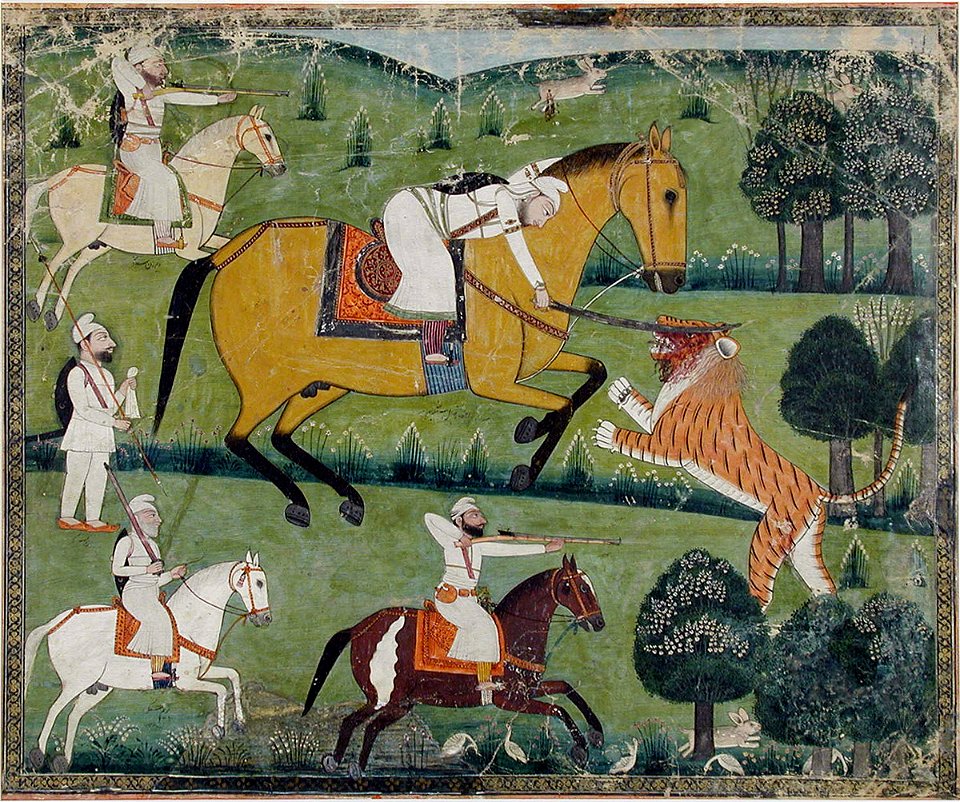 Sardar Katlar Singh kills a lion with a sword stroke (6124583859)