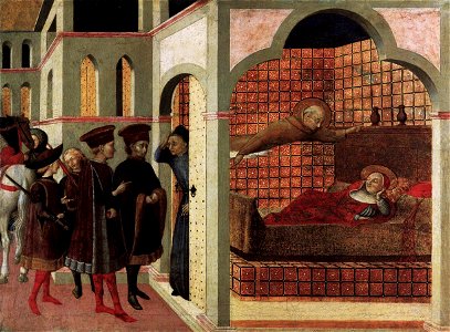 Sassetta - The Blessed Raniero of Borgo San Sepolcro Appearing to a Cardinal in a Dream - WGA20865. Free illustration for personal and commercial use.