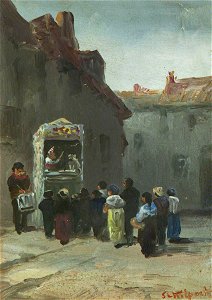 Sarah Louisa Kilpack (1839-1909) - People Watching a Punch and Judy Show - 436180 - National Trust