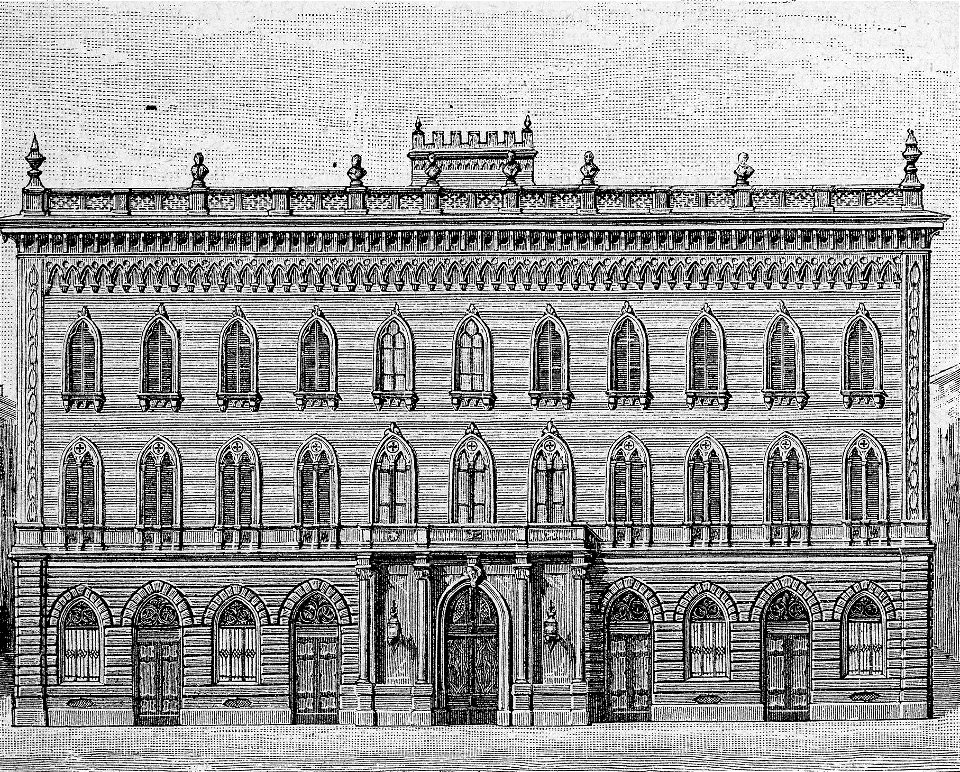 Sassari – Palazzo Giordano (xilografia)