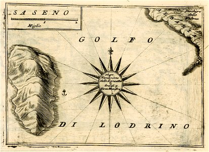 Saseno - Coronelli Vincenzo - 1688