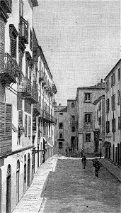 Sassari – Largo Carra Piccola (xilografia)