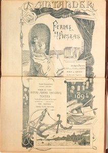 Sardinero Alegre, 15.7.1894, cartel Ferias Santander 1894, por Mariano Pedrero, colección BMS