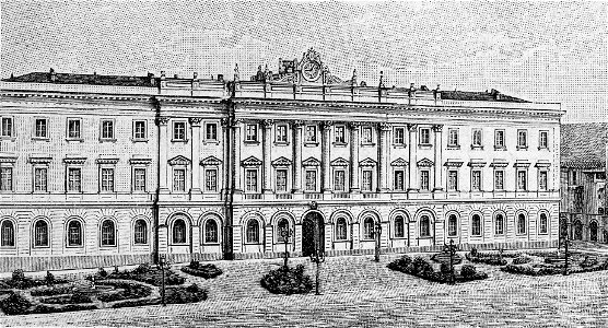 Sassari – Il palazzo Provinciale (xilografia)