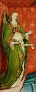 Schweiz(^), um 1470 - Linker Flügel einer Verkündigung, Engel - L 2132 - Bavarian State Painting Collections