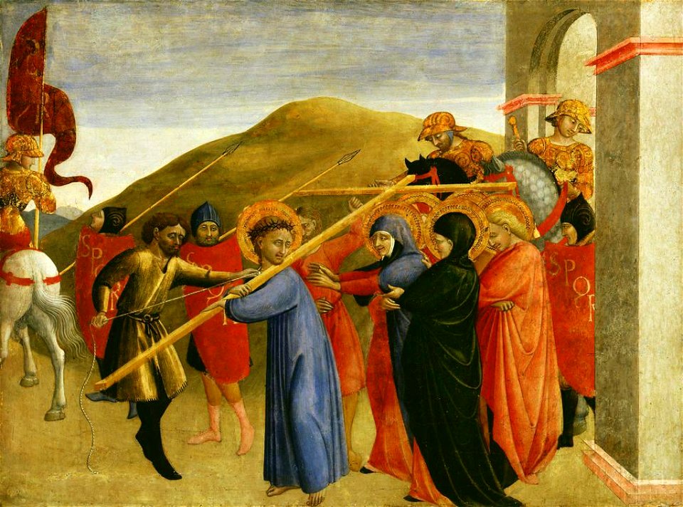 Sassetta. Procession to Calvary 1437-1444 Detroit, Institute of Arts