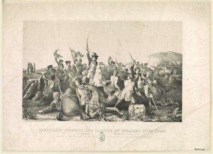 Sarsfield's surprise and capture of Williams's siege train at Killenamona, near Limerick, Aug., 1690 LCCN2003674725