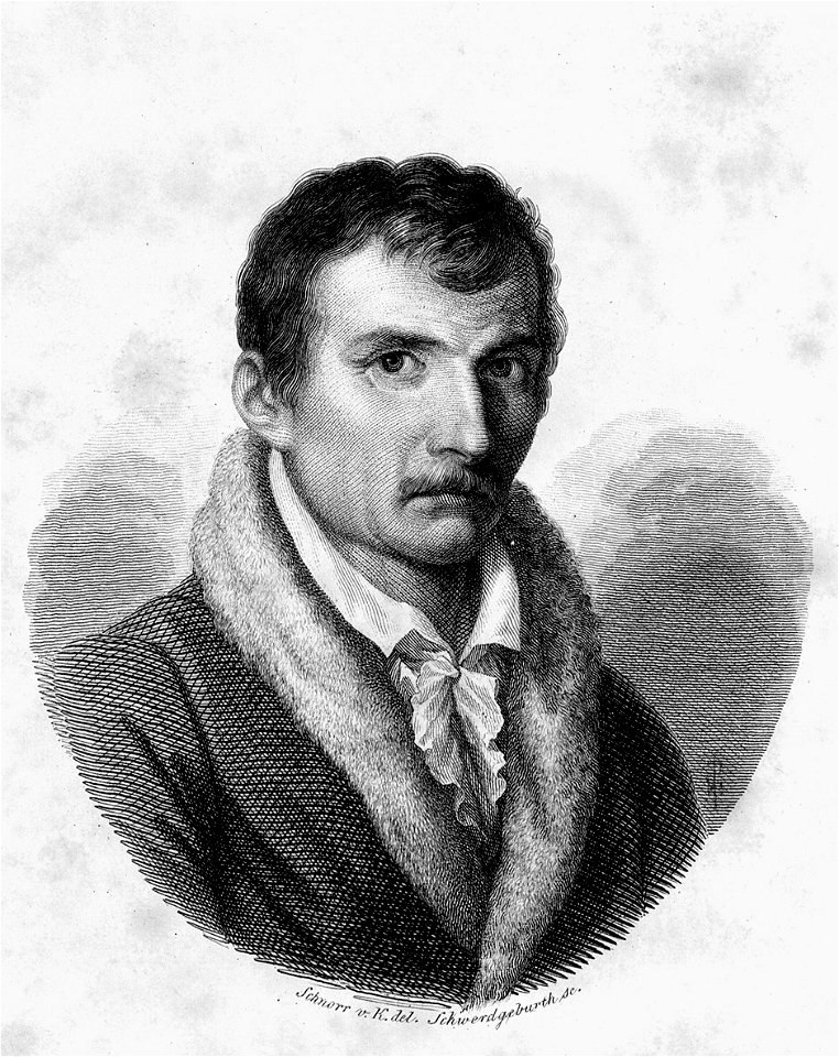 Schwerdgeburth nach Schnorr von Carolsfeld Portrait Seume