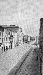 Sassari – Via Roma (xilografia)