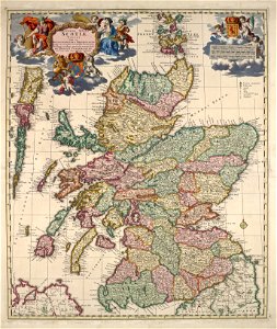 Scotland 1689 map by Nicolaes Visscher II