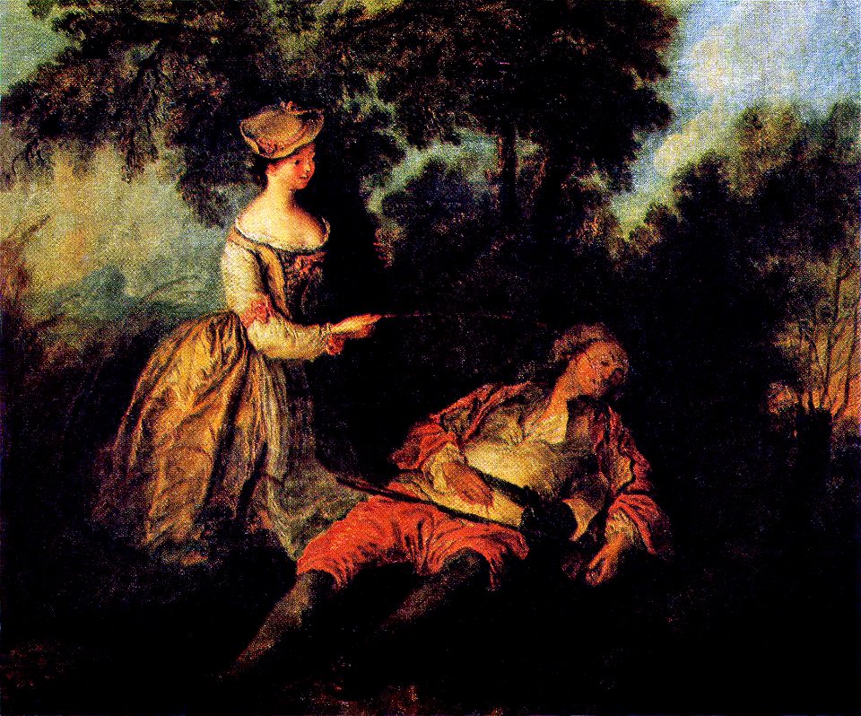 Schäferstück - Die Neckerin (Pesne nach Lancret)