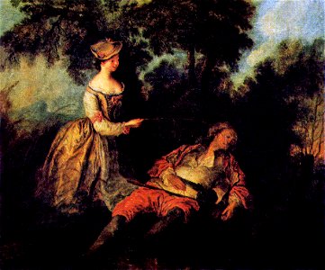 Schäferstück - Die Neckerin (Pesne nach Lancret)